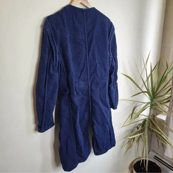 Rag & Bone Quilted Self Tie Liner Coat - /Navy Size S Jackets & Coats